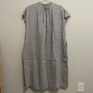 Muji Linen French Sleeve Dress
